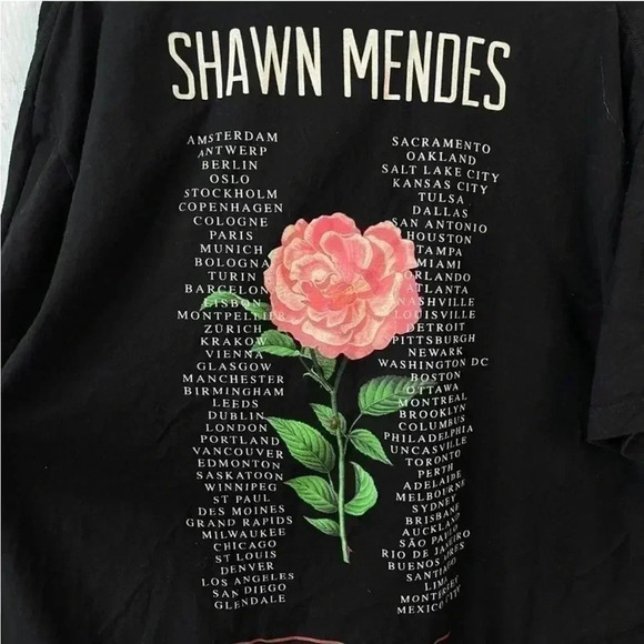 Shawn Mendes rose tour concert graphic t Size Medium unisex - Picture 3 of 4